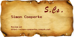 Simon Cseperke névjegykártya